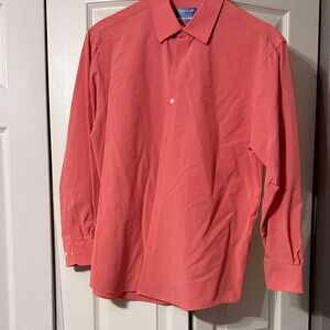 Haggar Men's Vibrant Coral Dress Shirt